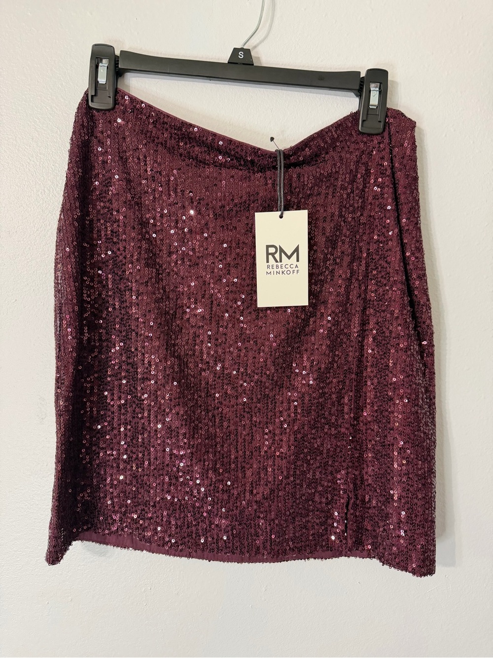 REBECCA MINKOFF Shimmering Sequence Skirt Small And Medium